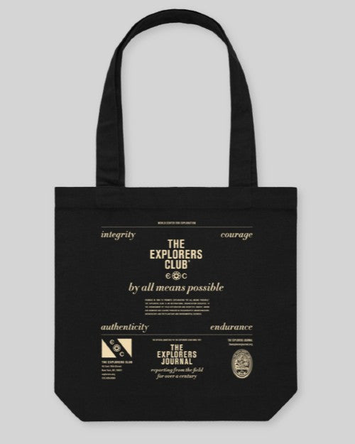 The Explorers Journal Tote Bag in Black - Image 3