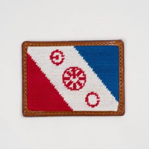 Needlepoint & Leather Card Wallet
