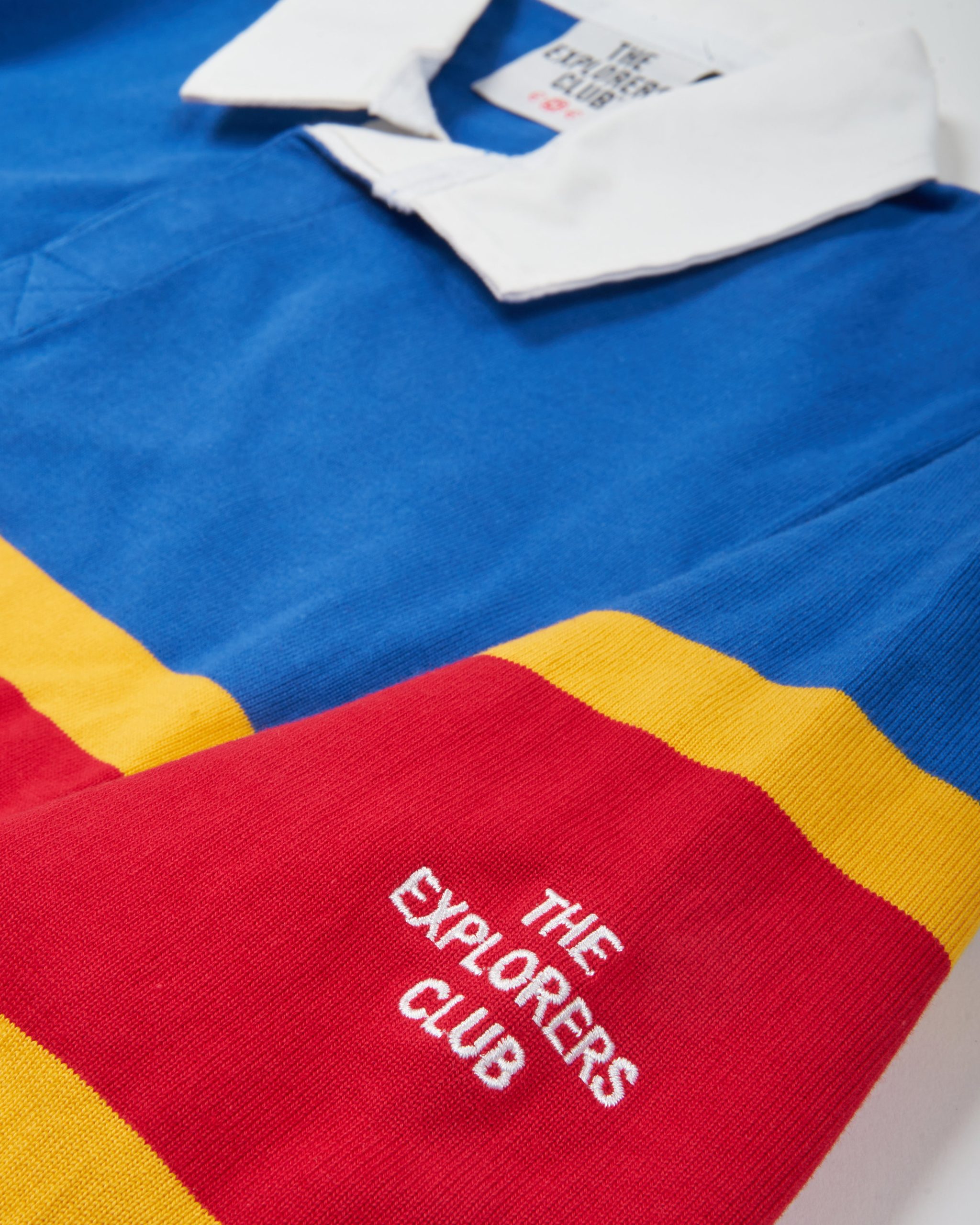 Club Rugby Shirt in Striped Royal Blue - Image 2