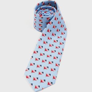 Vineyard Vines Flag Tie in Sky Blue