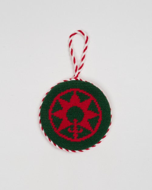 Compass Rose Needlepoint Ornament