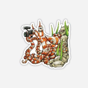 The Octographer! Octopus Sticker