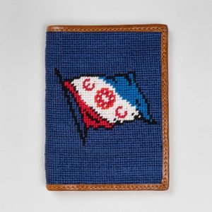 Needlepoint & Leather Passport Case