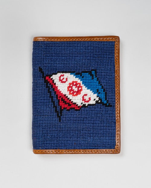 Needlepoint & Leather Passport Case