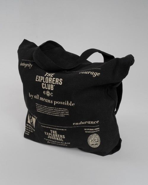 The Explorers Journal Tote Bag in Black
