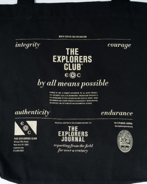 The Explorers Journal Tote Bag in Black - Image 4