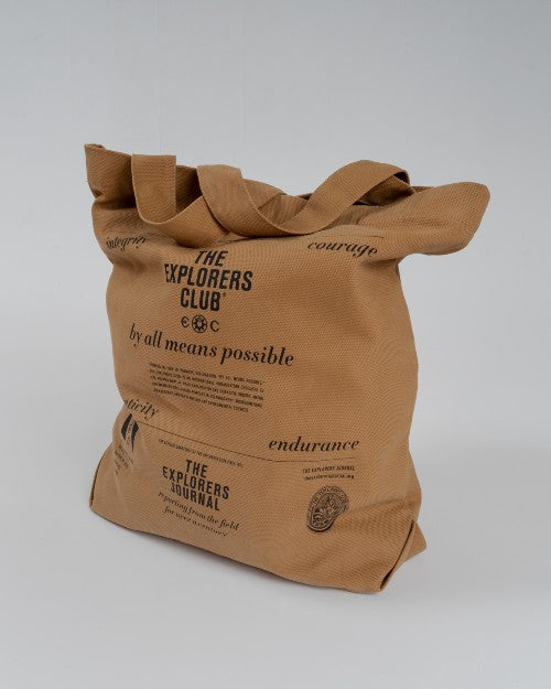 The Explorers Journal Tote Bag in Khaki