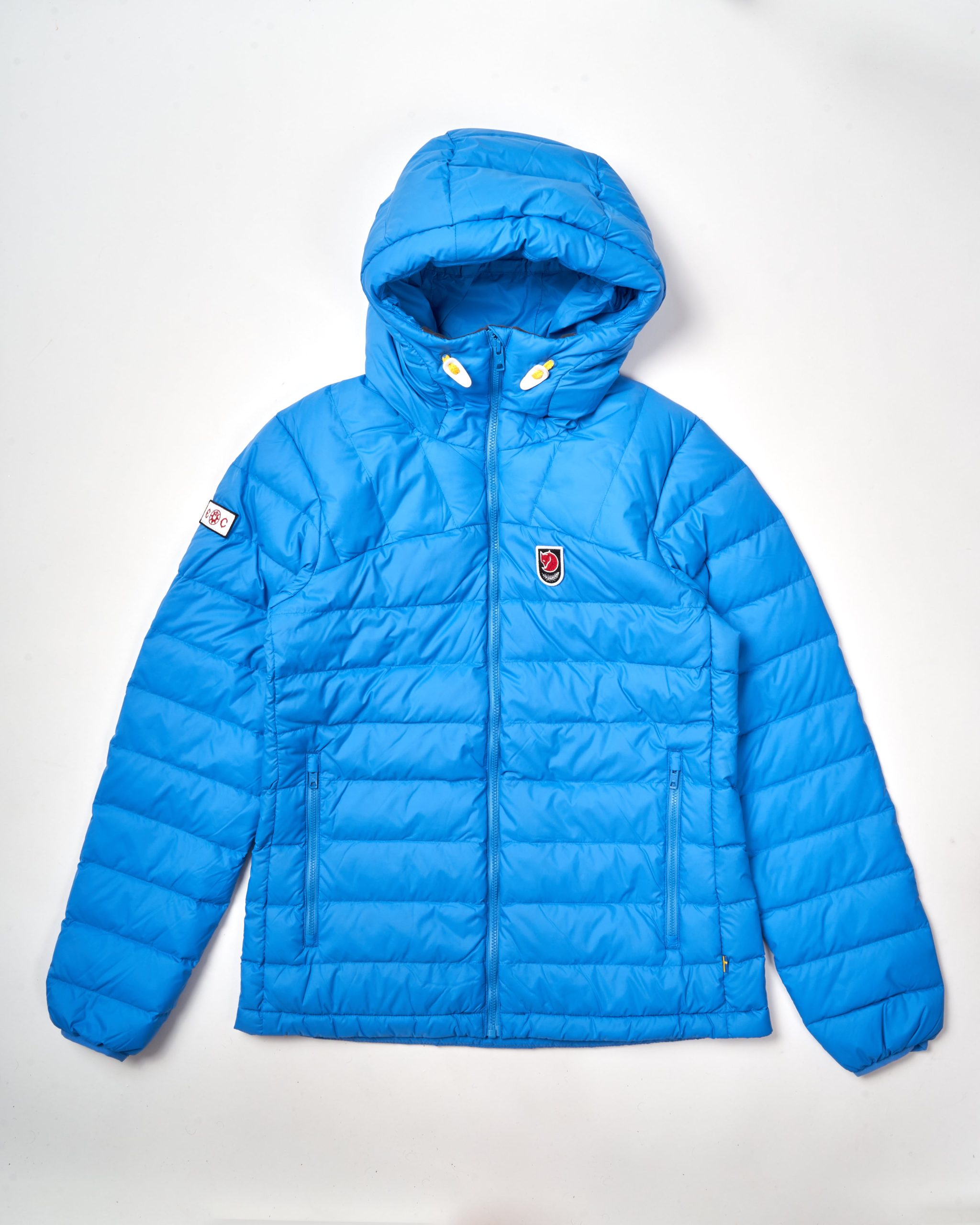 ECxFJ Women's Expedition Pack Down Hoodie in UN Blue