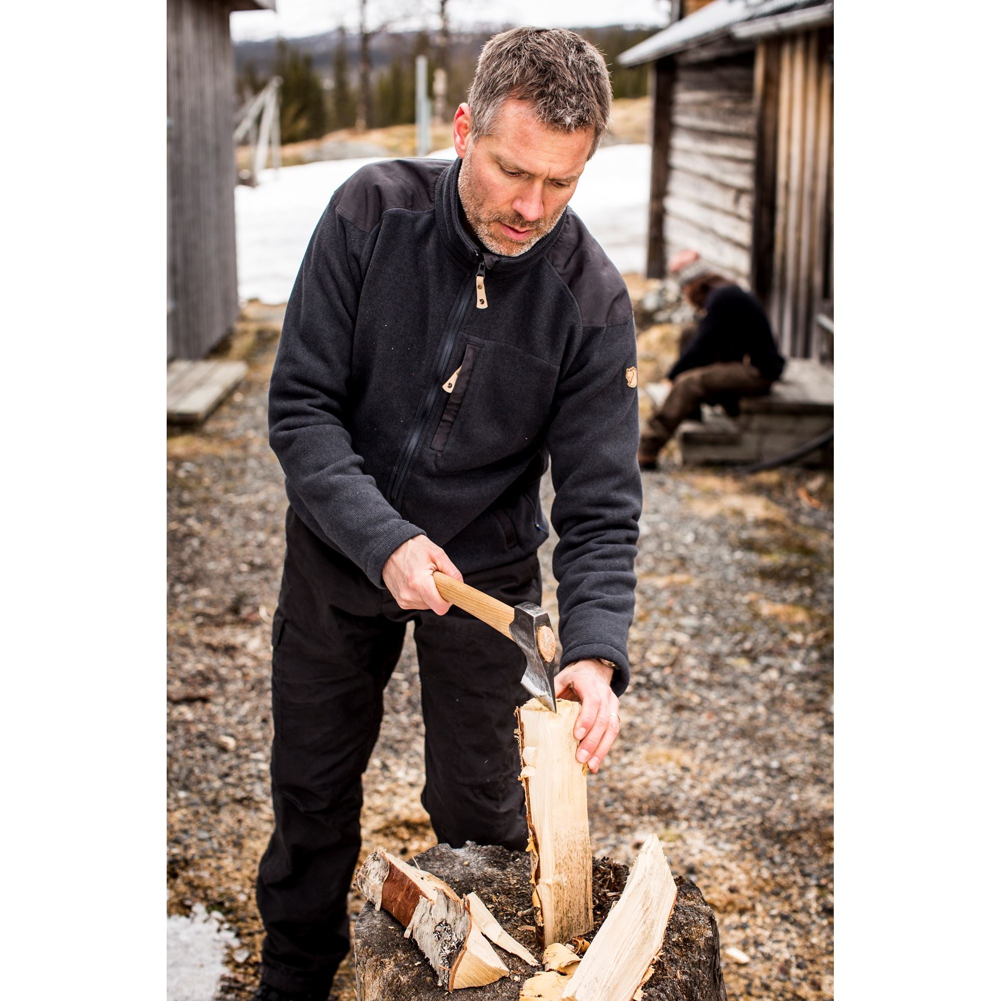 ECxFJ Men's Buck Fleece in Navy - Image 2