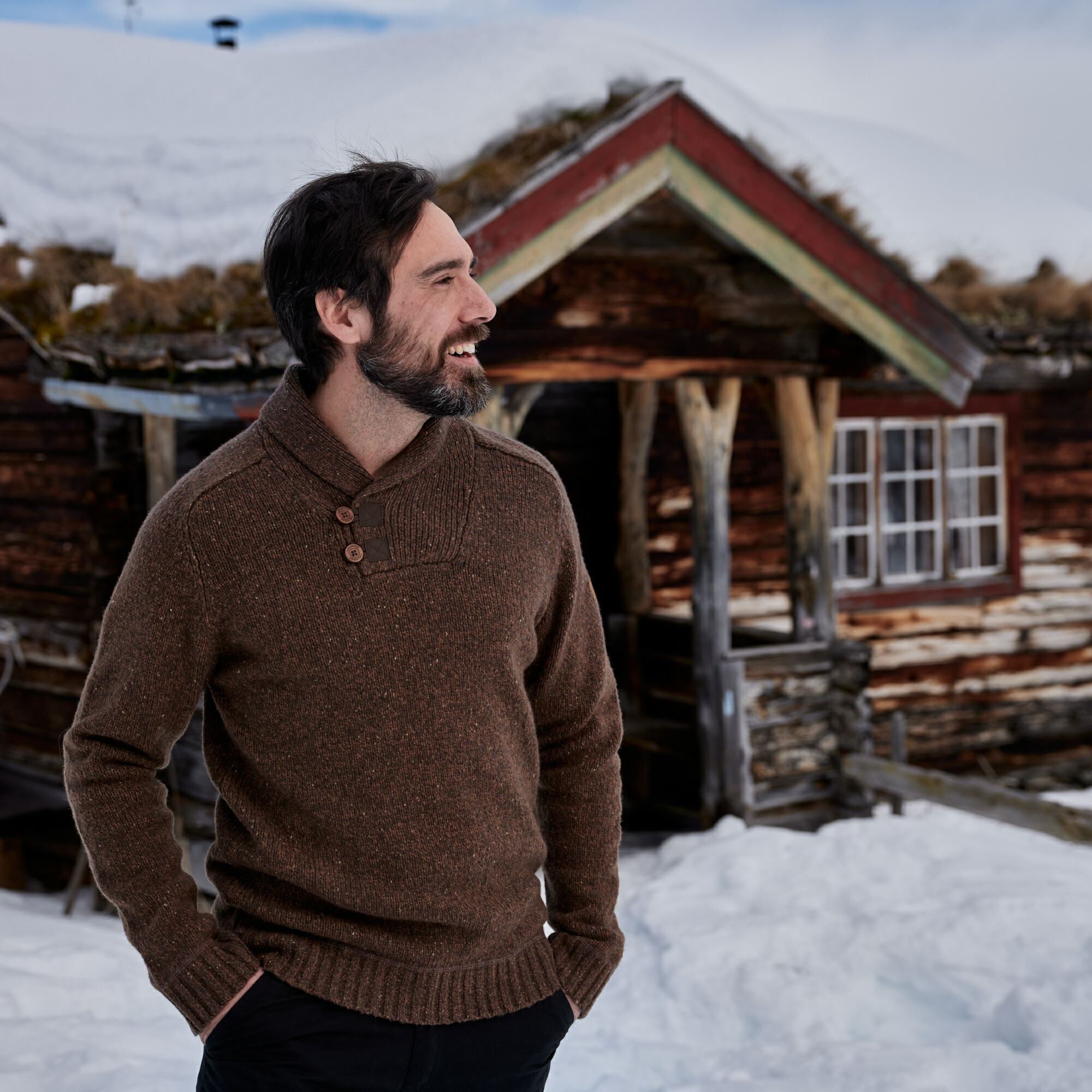 ECxFJ Men's Lada Sweater in Grey - Image 3